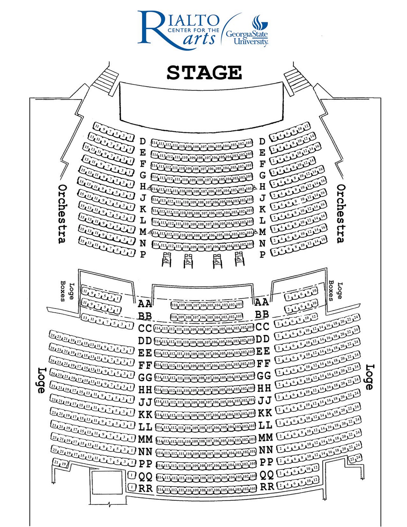 Rialto Theater Seating Chart A Visual Reference of Charts Chart Master